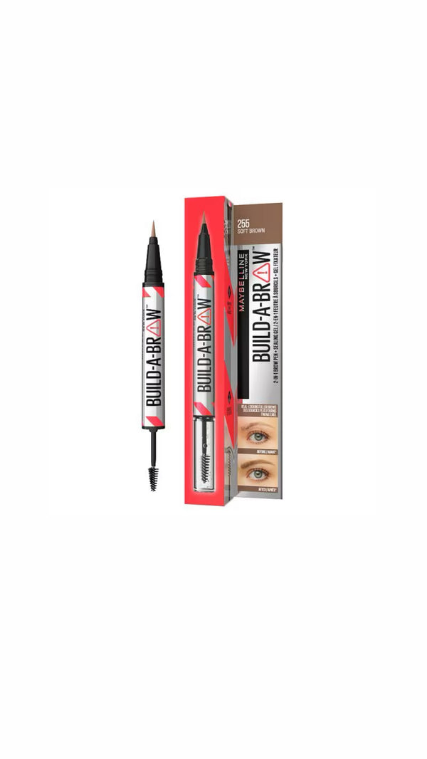 قلم رسم الحواجب شعرة شعرة ميبلين -Maybelline Build A Brow (Soft Brown)