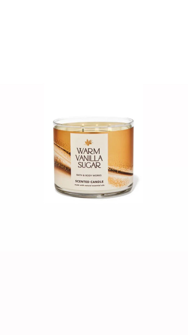 شمعة ثلاث فتلات برائحة Warm Vanilla Sugar