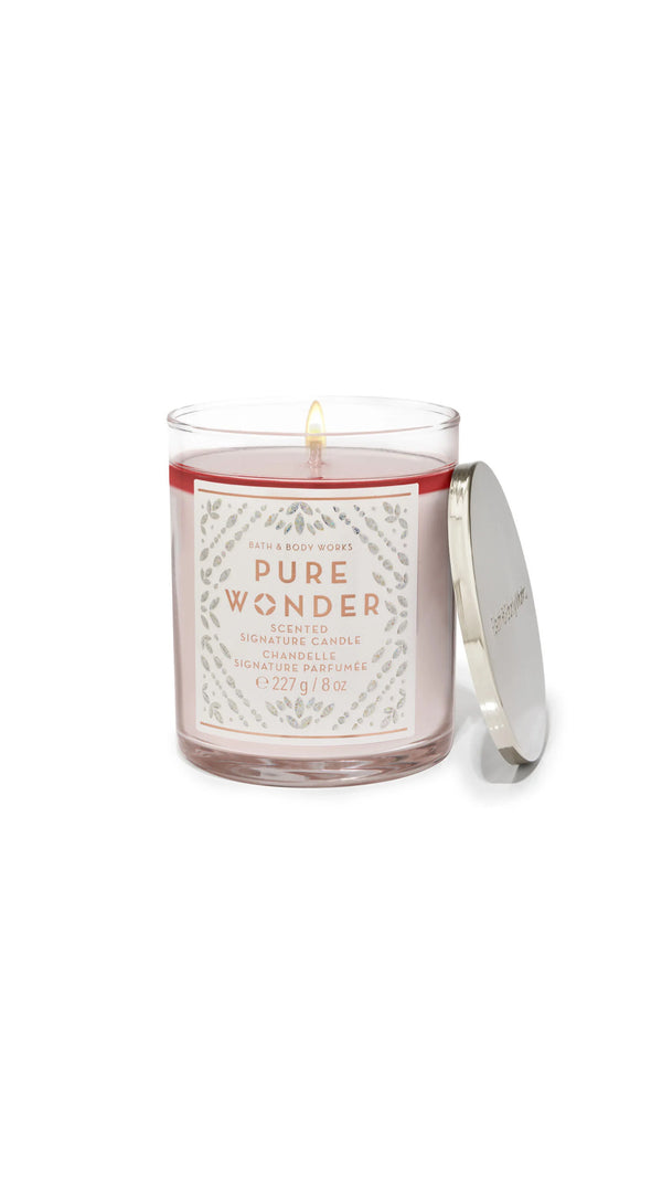 شمعة فتلة واحدة من باث & بودي ووركس Bath & Body Works Candle Pure Wonder