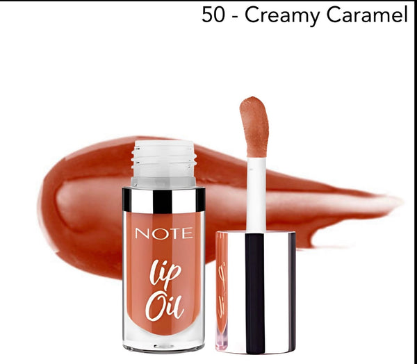Note lip oil shade creamy caramel